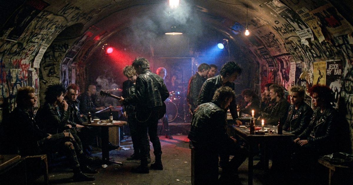 Scena punk underground Amsterdam anni 80: concerto in cantina di uno squat