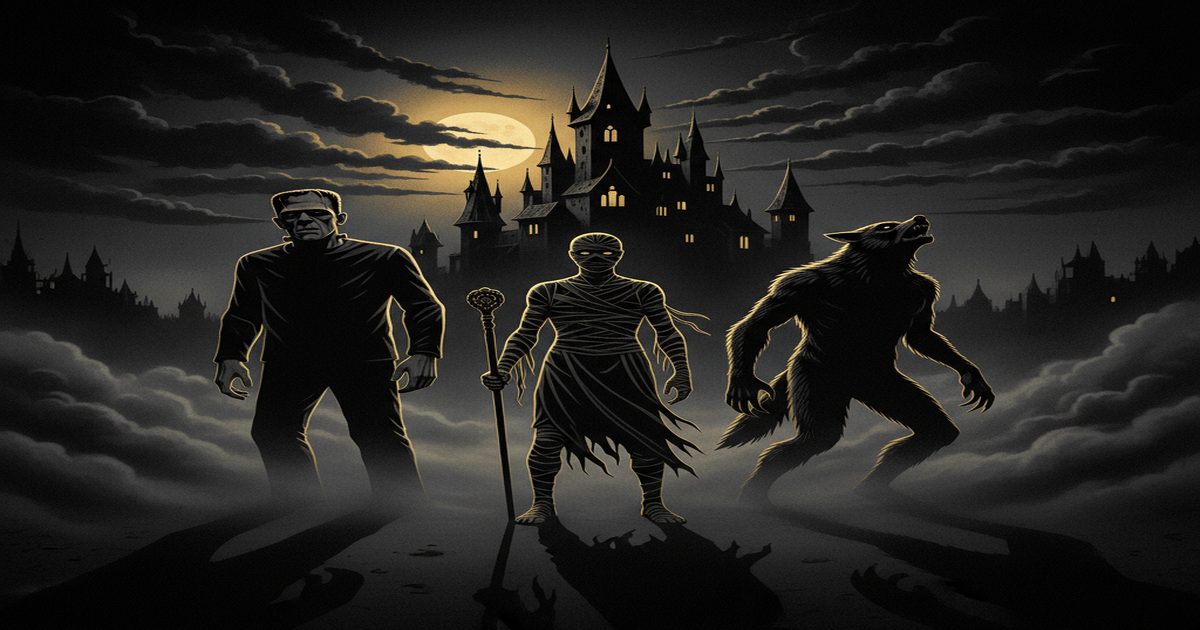 monster revival cinema 2026 classic horror frankenstein werewolf mummy