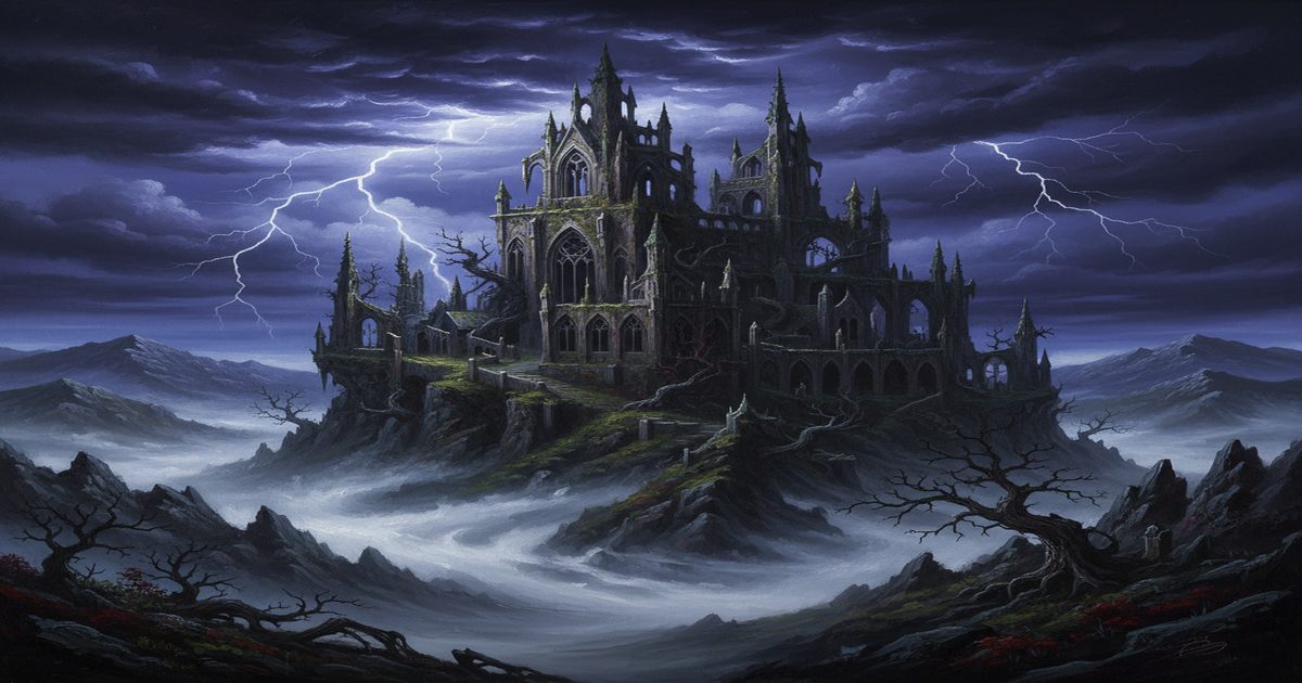 castello gotico nell'oscurità, dark romance atmosferico, paura e desiderio