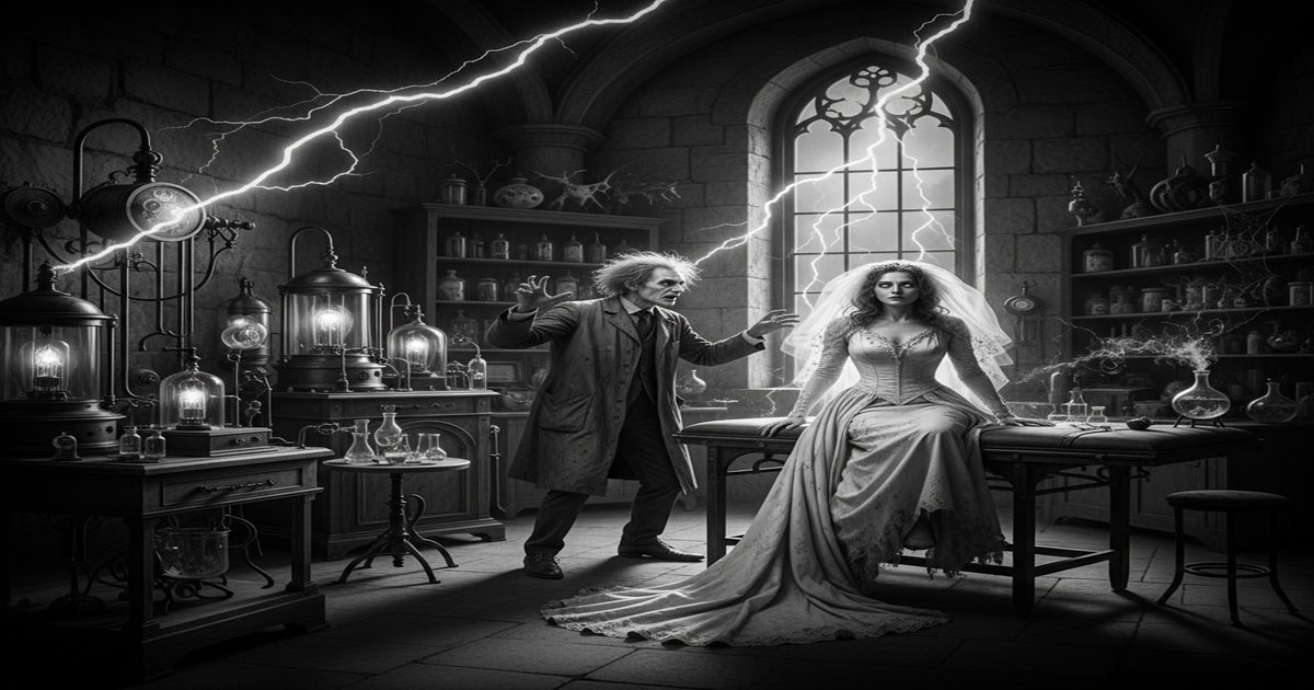 gothic Victorian laboratory Frankenstein bride 1930s dark