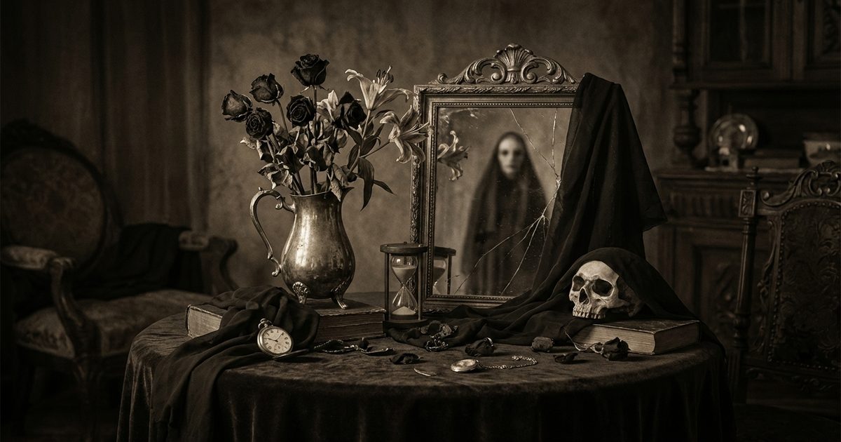 Casa abbandonata nella nebbia, simbolo del lutto soprannaturale e dell&rsquo;horror psicologico