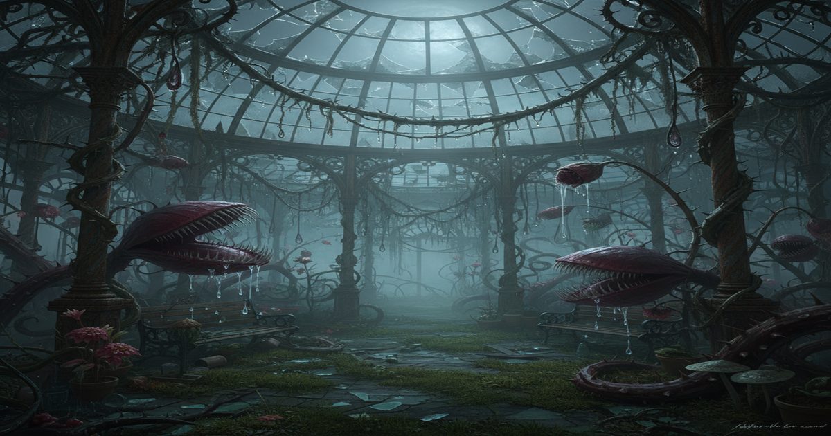 horror botanico piante carnivore serra abbandonata gothic