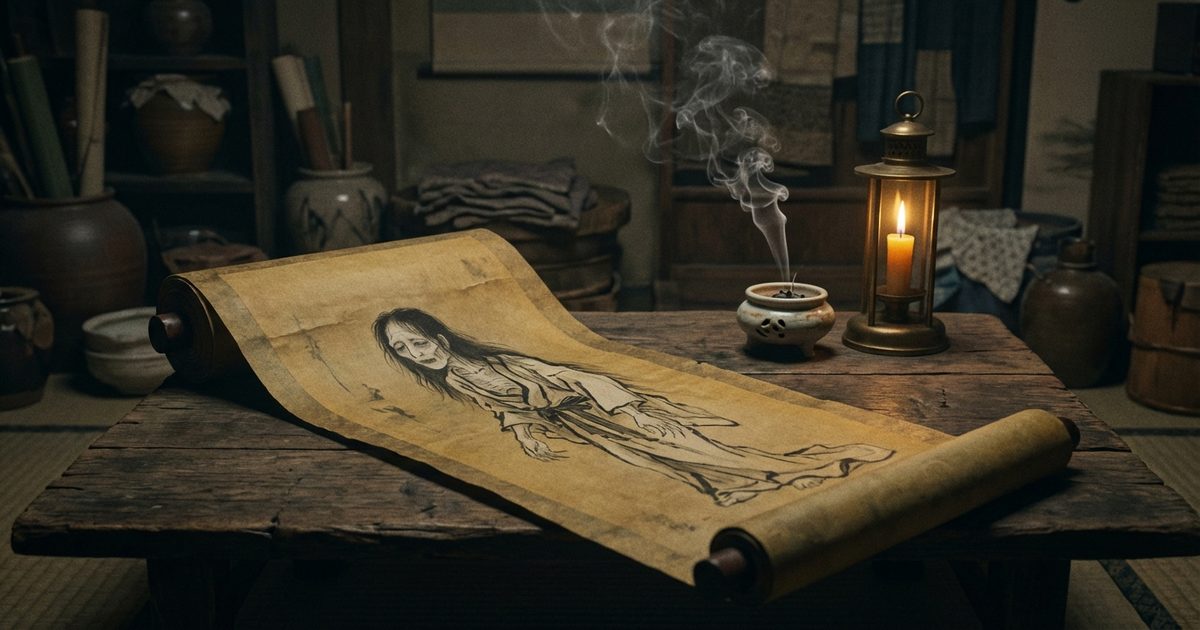 kaidan antico rotolo giapponese horror gotico fantasma