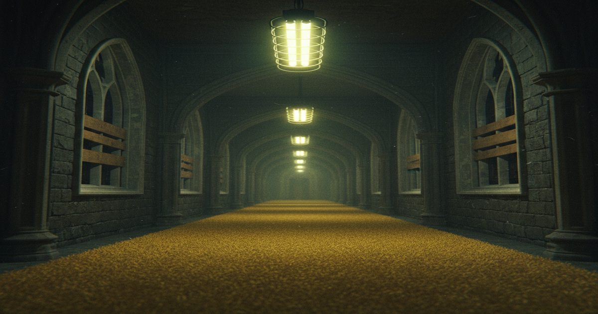 liminal space horror yellow corridor backrooms psychological dread